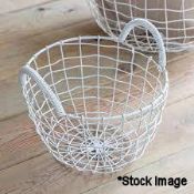 3 x Wirework Baskets In Lily White - Ref: GTC701/GTCC17 - CL1017 - Location: Altrincham