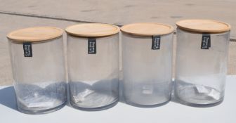 4 x Audey Xxl Glass Storage Jars - Ref: GTC731/GTCC18 - CL1017 - Location: Altrincham