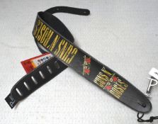 1 x Guns n Roses Leather Guitar Strap - New Stock