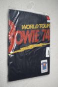 1 x David Bowie 'World Tour '74' Band T-Shirt - Size: XL