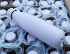 36 x Miami Stainless Steel Vacuum Drinking Flasks with Leak Proof Screw Fit Lids - Colour: Pink