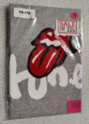 1 x Rolling Stones 'Iconic Tongue Logo' Ladies Band T-Shirt by Bravado Rock Off! - Size: Small