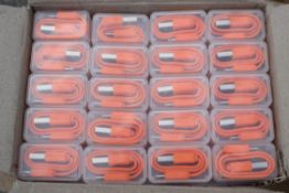 1,000 x 2in1 Apple Iphone / Mini USB Charge Cables with Protection Cases - One Connector Fits Both