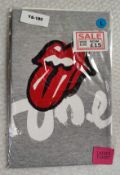 1 x Rolling Stones 'Iconic Tongue Logo' Ladies Band T-Shirt by Bravado Rock Off! - Size: Large