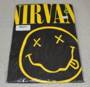 1 x Nirvana 'Smily Face' Band T-Shirt - Size: Medium
