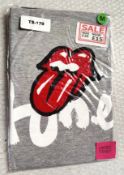 1 x Rolling Stones 'Iconic Tongue Logo' Ladies Band T-Shirt by Bravado Rock Off! - Size: Medium