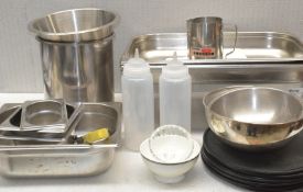 1 x Assorted Job Lot for Commercial Kitchens - Includes Gastro Pans, Serving Trays, Ice Bucket