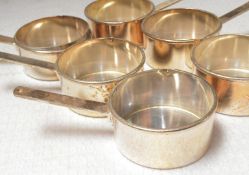 6 x Strong and Woodhatch Mini Sauce Pans - Size: 10.5 cms Diameter x 5 cms Height