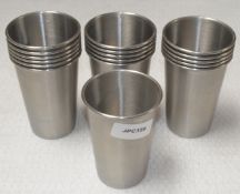 17 x Stainless Steel Milkshake Mixers - Size: Diameter: 8cms x Height: 12cms - Ref: JPC359