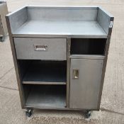 1 x Stainless Steel Wheeled Catering Cabinet - Ref: WCP313