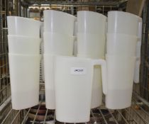 13 x Mistral Plastic Pouring Jugs - Height: 21 cms