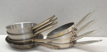 9 x Assorted Cooking / Frying Pans - Assorted Brands Including Mater, Genware and Vogue