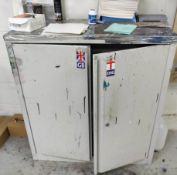 1 x Steel Storage Cabinet INCLUDES CONTENTS