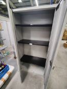 1 x Upright Steel Storage Cabinet with Internal Shelves and Key