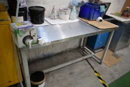 1 x Heavy Duty Stainless Steel Workbench - Dimensions: H85 x W150 x D70 cms