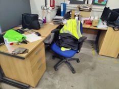 2 x Office Desks with Pedestals with Swivel Chair
