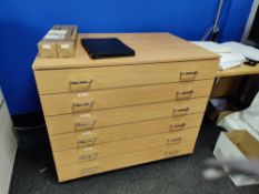 1 x A1 Paper Storage Chest with Five Drawers W100 x D70 cms
