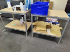 2 x Galvanised Steel Workbenches
