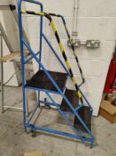 1 x Mobile Work Safety Ladder with Hand Rails