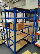 3 x Blue Boltless Storage Racks with Shelves