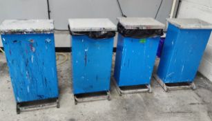 4 x Wybone Large Pedal Waste Bins