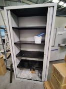 1 x Upright Steel Storage Cabinet with Internal Shelves