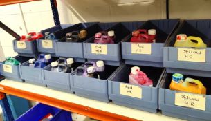 12 x Storage Drawers with a Selection of Printers Paint