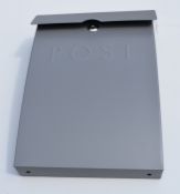 1 x Classic Lockable Post Box - Colour: Charcoal - Ref: GTC649/GTCC14 - CL1017 - Location: