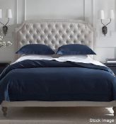 1 x SFERRA 'Giotto 734' Luxury Italian Queen-Size 100% Extra Long Cotton Sateen Fitted Bottom Sheet