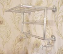 1 x Wall Mounted Heated Towel Rail - Ref: ASH338/PBR - CL934 - NO VAT ON THE HAMMER
