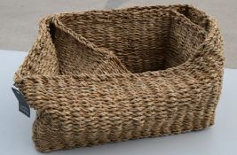 2 x Woven Baskets - Ref: GTC793/GTRC20 - CL1017 - Location: Altrincham WA14Condition Report:Supplied