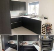 1 x Siematic Handleless Fitted German Kitchen with Integrated Neff Appliances and Stone Worktops