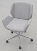 1 x Genuine BOSS DESIGN 'Kruze' Designer Upholstered Office Swivel Chair with Adjustable Height