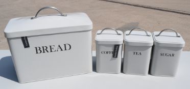 1 x Bread Bin, Tea Canister, Coffee Canister And Sugar Canister - Ref: GTC724/GTCC18 - CL1017 -