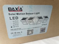 4-Pack of BAXIA LED Solar Motion Sensor Lights, Boxed - Ref: LB631 - CL1020 - NO VAT ON THE HAMMER -