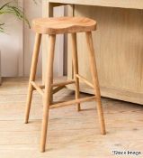 Pair of Matching Lilley Solid Wood Bar Stools - Total Original RRP £280.00 - Ref: GTC868+869 -