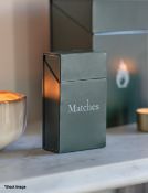 1 x Firelighter Box + 1 X Match Box In Forest Green - Ref: GTC681/GTCC15 - CL1017 - Location: