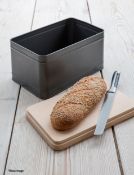 1 x Borough Bread Bin And Tea Canister - Charcoal - Ref: GTC716/GTCC18 - CL1017 - Location: