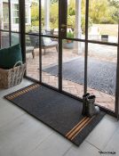 1 x Triple Stripe Doormat - Charcoal - Ref: GTC563/RC - CL1017 - Location: Altrincham