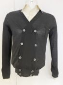 1 x ANTONY MARATO Men's Designer Wool-Rich Buttoned Cardigan in Black - Ref: LB547 - CL1020 - NO VAT