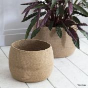 1 x Jute Rounded Basket - Boxed - RRP £40.00 - Ref: GTC243/GTC2P9 - CL1017 - Location: Altrincham