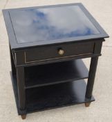 1 x FAIRMONT DESIGNS Premium Black Lacquered Night Stand / Side Table featuring Soft-close 1-