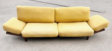 1 x Vintage-inspired Danish-style Low Profile 2.7-Metre Long Commercial Wooden Conservatory Sofa