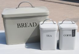 1 x Bread Bin, Tea Canister And Coffee Canister - Ref: GTC719/GTCC18 - CL1017 - Location: Altrincham