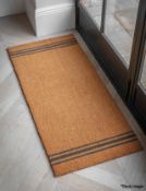 1 x Triple Stripe Doormat - Natural - Ref: GTC568/RC - CL1017 - Location: Altrincham WA14Condition
