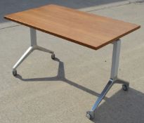 1 x BOSS DESIGN 'Deploy' Premium Rectangular Conference and Training Flip Top Table - Original