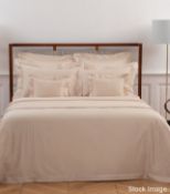 1 x YVES DELORME COUTURE Adagio Luxury Fitted Emperor Bed Sheet, 205x205cm - Original Price £429.00