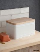 1 x Borough Bread Bin And Portland Storage Box - Lily White - Ref: GTC718/GTCC18 - CL1017 -