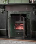 1 x Latton Folding Metal Firescreen in a Pewter Finish - Original RRP £80.00 - Ref: GTC895 -