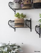 2 x Small Hanging Baskets In Black - Ref: GTC621/RC - CL1017 - Location: Altrincham WA14Condition